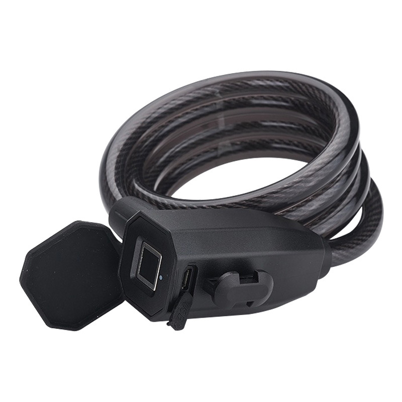 Katanac za bicikl s protiv krađe, elektroničko zaključavanje, Bluetooth i otisak prsta, prijenosno — Model Mountain bike lock, Težina 272 g, Stil moderni minimalistički