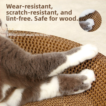 Ξύστρα για γάτες με ενσωματωμένο καταφύγιο, οβάλ παιχνίδι από Kraft χαρτί, μοντέλο PJY-001, απλός σχεδιασμός