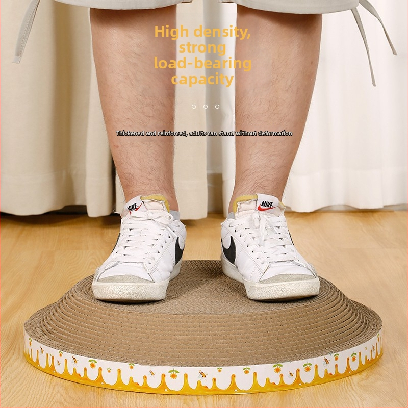 Ξύστρα για γάτες με ενσωματωμένο καταφύγιο, οβάλ παιχνίδι από Kraft χαρτί, μοντέλο PJY-001, απλός σχεδιασμός