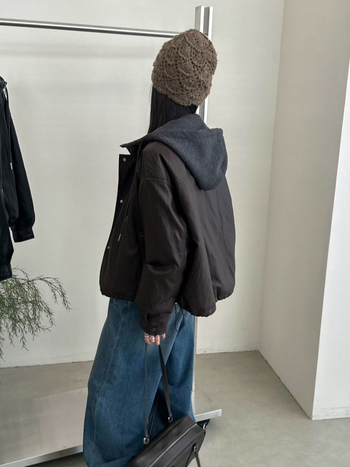 Jakna od umjetne kože, japansko-korejski casual stil, srednje duljine, okrugli ovratnik, dugi rukavi