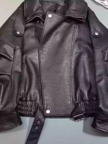 Ženska PU kožna jakna, dvostruki ovratnik, zatvarač, punk gradski stil