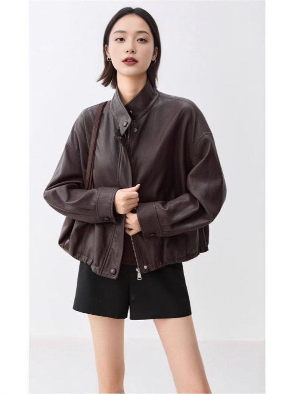 Ženska PU kožna jakna, stojeći ovratnik, bez rukava, zatvaranje zipom, elegantan gradski stil, jesen 2025