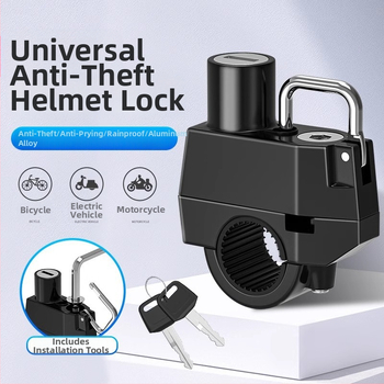 Zámok na prilbu (model jhtks) – zliatina, kompatibilný s elektrickými vozidlami a bicyklami, hmotnosť 345 g, značka Lock you lock love