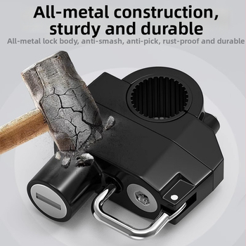 Zámok na prilbu (model jhtks) – zliatina, kompatibilný s elektrickými vozidlami a bicyklami, hmotnosť 345 g, značka Lock you lock love