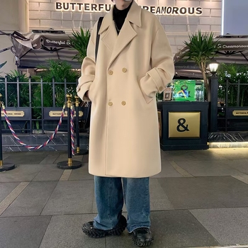 Kaput s dvostrukim kopčanjem, srednje dužine, ovratnik stila saka