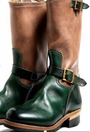 Мъжки Chelsea ботуши с PU горна част, гумена подметка, средно високо голенище, закръглен пръст, ток 3–5 cm