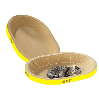 Σετ πλακών γρατσουνίσματος για γάτες (2 τεμάχια), παχύτερη φωλιά γάτας, ωοειδής δίσκος γρατσουνίσματος, ανθεκτικό πλαίσιο ανάβασης