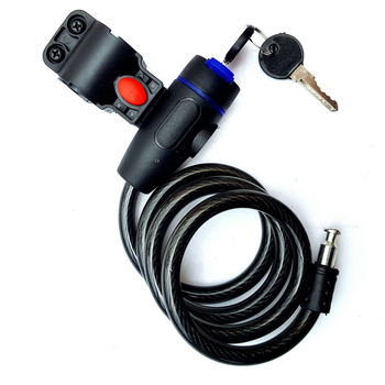 Kružna ključavnica za bicikl – čelični kabel, marka Qj, šifra proizvoda Circle lock, unisex, licencirane privatne marke