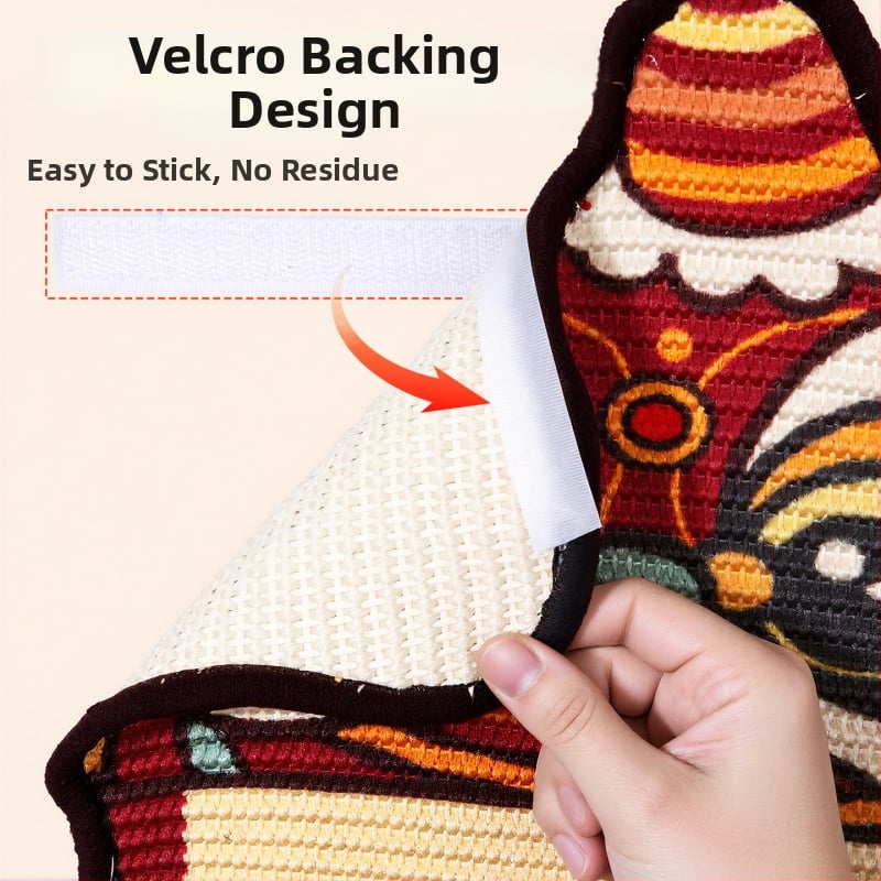 Πίνακας γρατσουνίσματος γάτας από τζουτέ, για τοίχο — τοιχομονταζόμενος, ανθεκτικός στη φθορά, χωρίς αποκόλληση ινών, στυλ καρτούν, Αριθμός προϊόντος QW10324