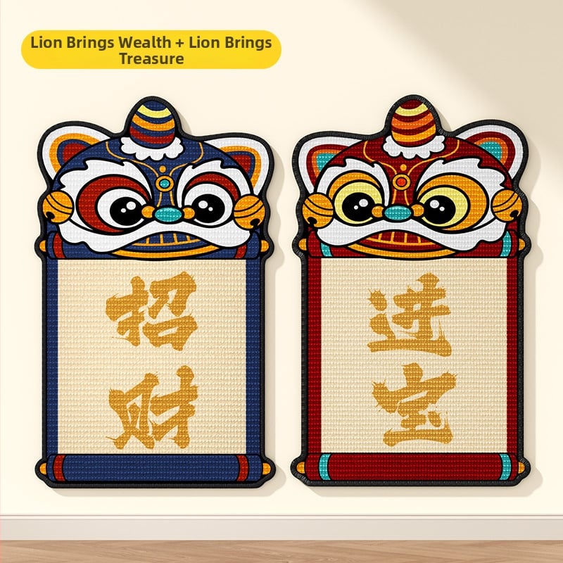 Πίνακας γρατσουνίσματος γάτας από τζουτέ, για τοίχο — τοιχομονταζόμενος, ανθεκτικός στη φθορά, χωρίς αποκόλληση ινών, στυλ καρτούν, Αριθμός προϊόντος QW10324