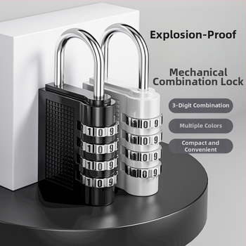 Mehanička brava s lozinkom za ormariće i vrata; materijal: cinkova legura + nehrđajući čelik; model Password Lock; debljina šipke 3.5/4.0/6.0 mm