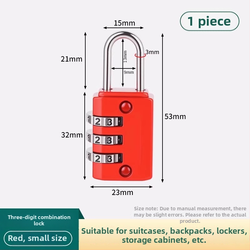 Mehanička brava s lozinkom za ormariće i vrata; materijal: cinkova legura + nehrđajući čelik; model Password Lock; debljina šipke 3.5/4.0/6.0 mm