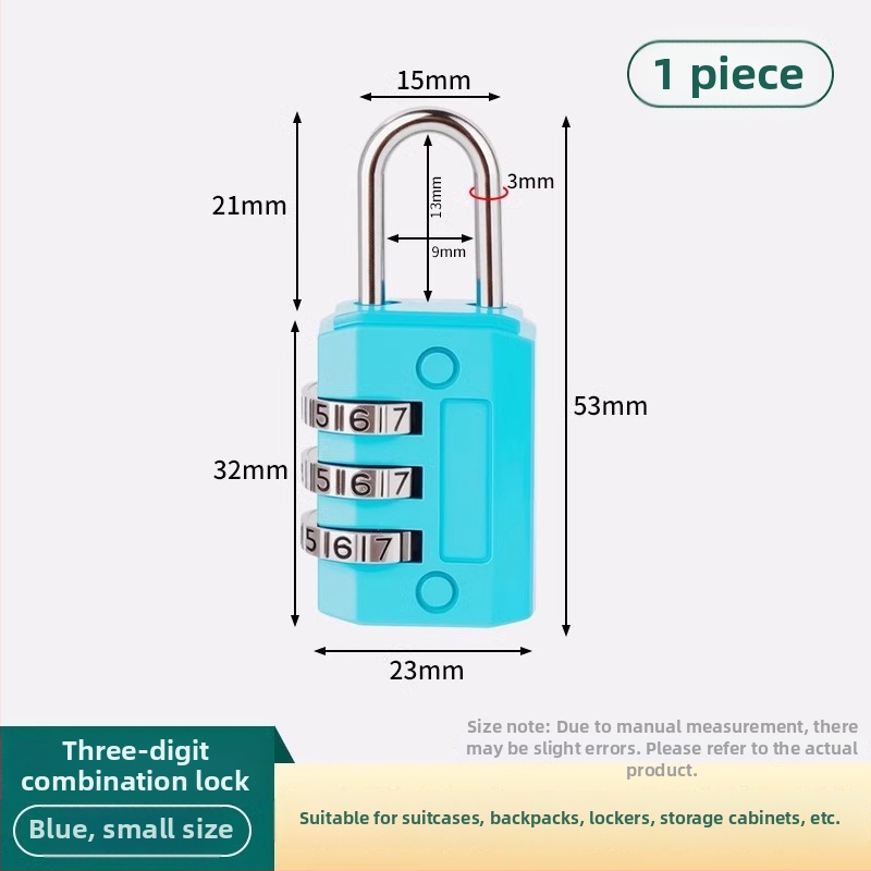 Mehanička brava s lozinkom za ormariće i vrata; materijal: cinkova legura + nehrđajući čelik; model Password Lock; debljina šipke 3.5/4.0/6.0 mm
