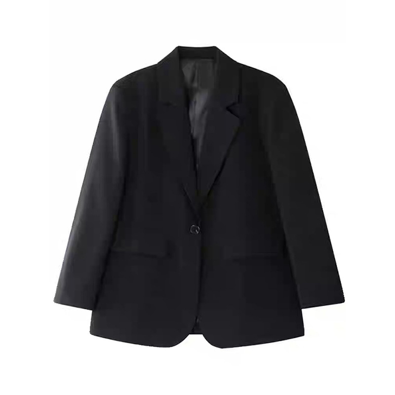 Ženski blejzer - ulični stil, elegantan poslovni stil, Regular verzija, dugi rukavi, obična duljina, 70% poliester