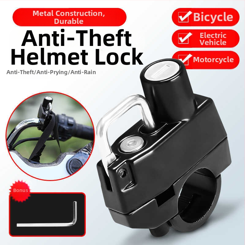 Zámok na prilbu | hliníková zliatina; vhodný pre elektromobily, motocykle a bicykle; hmotnosť 120 g; moderný minimalistický štýl