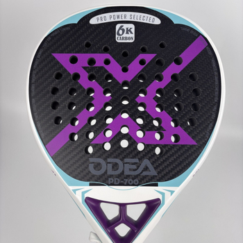 Rachetă de tenis ODEA, ramă din carbon complet, greutate 95–100 g, lovire directă