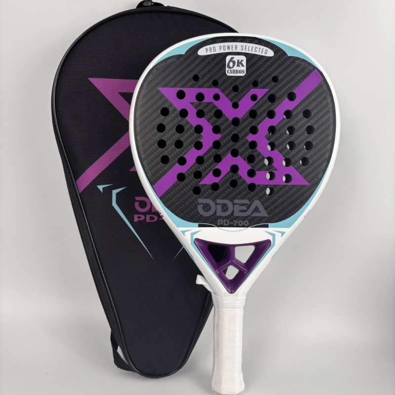 Rachetă de tenis ODEA, ramă din carbon complet, greutate 95–100 g, lovire directă