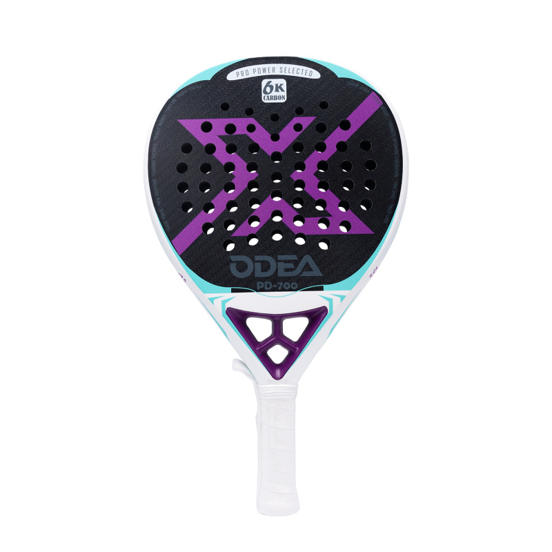 Rachetă de tenis ODEA, ramă din carbon complet, greutate 95–100 g, lovire directă
