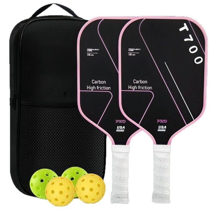 Paleta pickleball od karbonskih vlakana, težina 95–100 g, držač G2, tvrdoća osi umjerená
