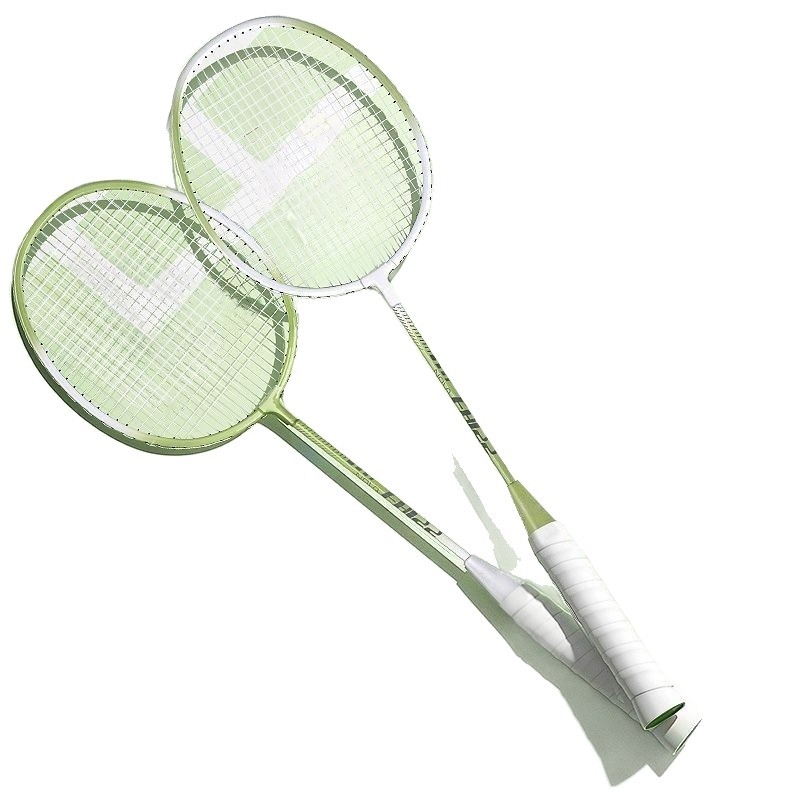 Raketa za badminton – okvir od željezne zlitine, težina 95–100 g, debljina ručke G2, direktan udarac, tvrdoća umjerena