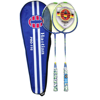 Haotian reket za badminton, okvir od ferroalijskog legura, težina 80–84 g, drška G4, pravocrtni udar