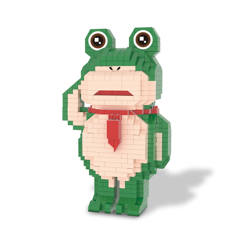 Σετ Lego-compatible μπλοκς με θέμα βάτραχος, ABS πλαστικό, 400–800 τεμάχια, 0,5 kg, DIY συμβατό