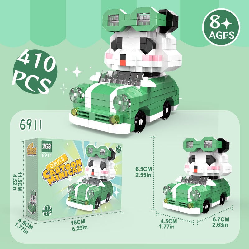 Σετ Lego-compatible μπλοκς με θέμα βάτραχος, ABS πλαστικό, 400–800 τεμάχια, 0,5 kg, DIY συμβατό