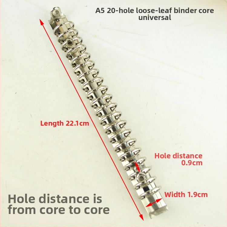 Meiyu Ručný zápisník – Kovový kruhový klip na viazanie, Typ 0, Model 088, Hromadné balenie