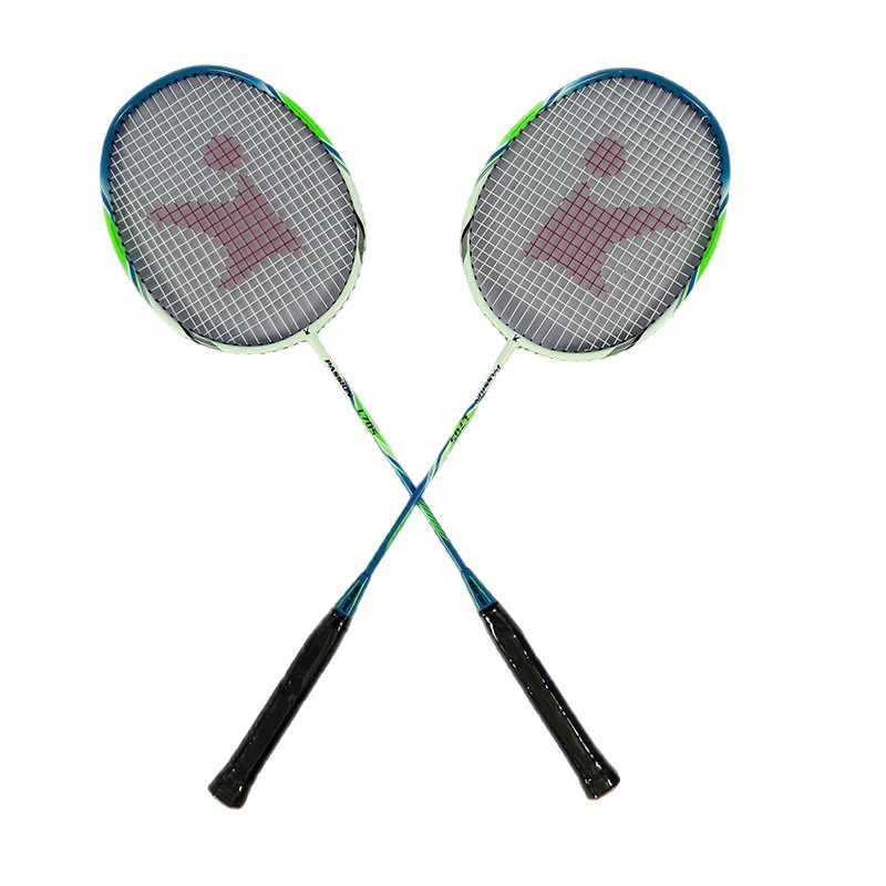 Badminton set (dva reketa) Ikalong, okvir od aluminijske legure, žice od poliestera, konstrukcija od aluminijsko-staklene kompozicije, težina 95–100 g, drška G5