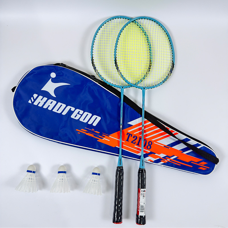 Ikalong badminton reketa — okvir od željezne legure, niti od poliesterskog vlakna, težina 95–100 g, debljina drške G5, pravokutna reketa, za amatere i početnike