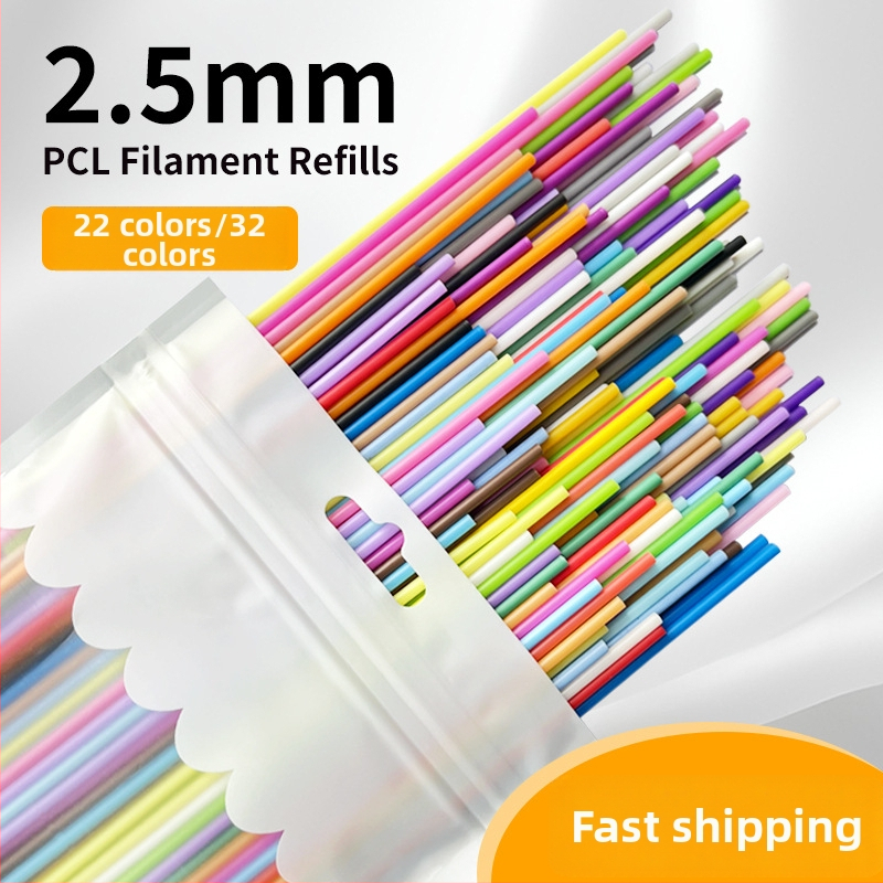 PCL spotrebný materiál pre 3Doodler s nízkou teplotou, 2,5 mm, kruhový priečny rez