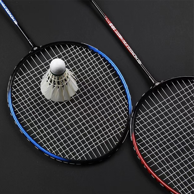 DHS badminton raketa s okvirom od ferroalij, vlaknaste silk užice, bez logotipa