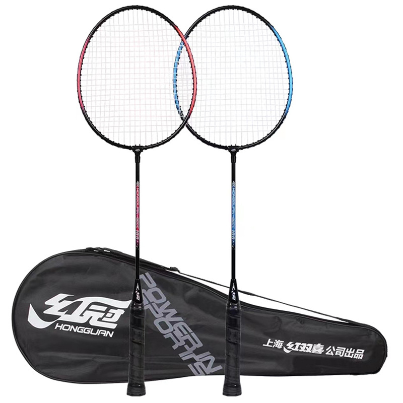 DHS badminton raketa s okvirom od ferroalij, vlaknaste silk užice, bez logotipa