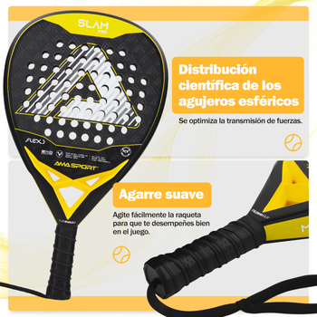 Rachetă de padel tenis, cadru din fibră de carbon 3K, fire din mătase de fibră, model profesionist pentru competiții