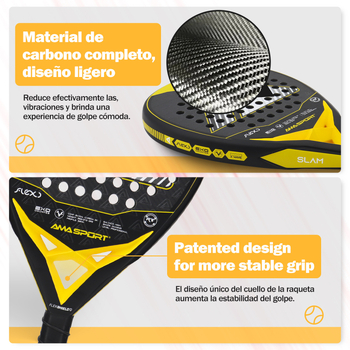 Rachetă de padel tenis, cadru din fibră de carbon 3K, fire din mătase de fibră, model profesionist pentru competiții