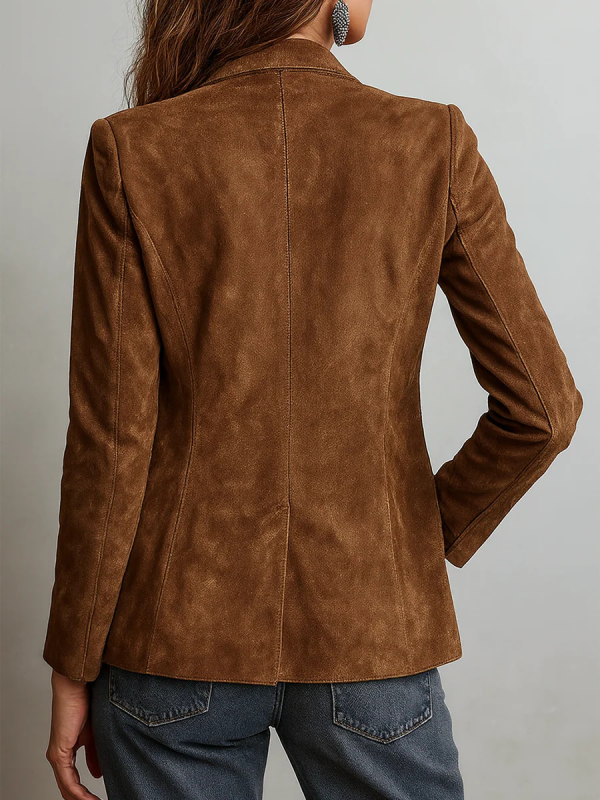Žensko sako za poslovni odijelo, rever, dugi rukavi, poliester, bez glačanja, elegantan uredski stil