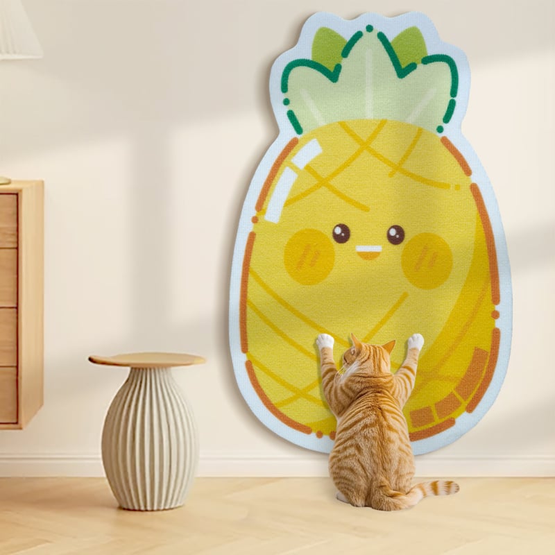 3D επιφάνεια γρατζουνίσματος για γάτες με σχέδιο τοίχου καλαμπόκι-καρότο, ανθεκτικό στη φθορά, χωρίς αποκόλληση ινών, πολυεστερικές ίνες, συσκευασία 100 τεμάχια, γλυκό στυλ