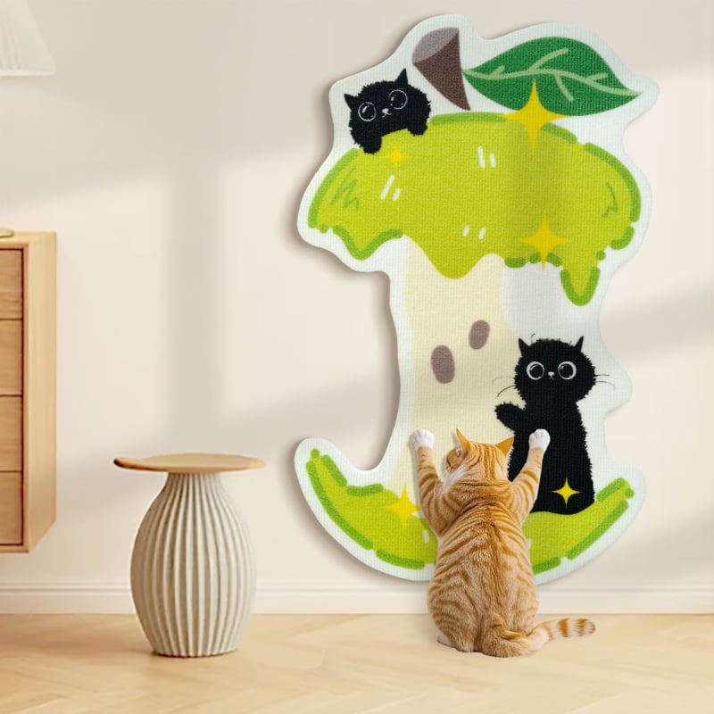 3D επιφάνεια γρατζουνίσματος για γάτες με σχέδιο τοίχου καλαμπόκι-καρότο, ανθεκτικό στη φθορά, χωρίς αποκόλληση ινών, πολυεστερικές ίνες, συσκευασία 100 τεμάχια, γλυκό στυλ