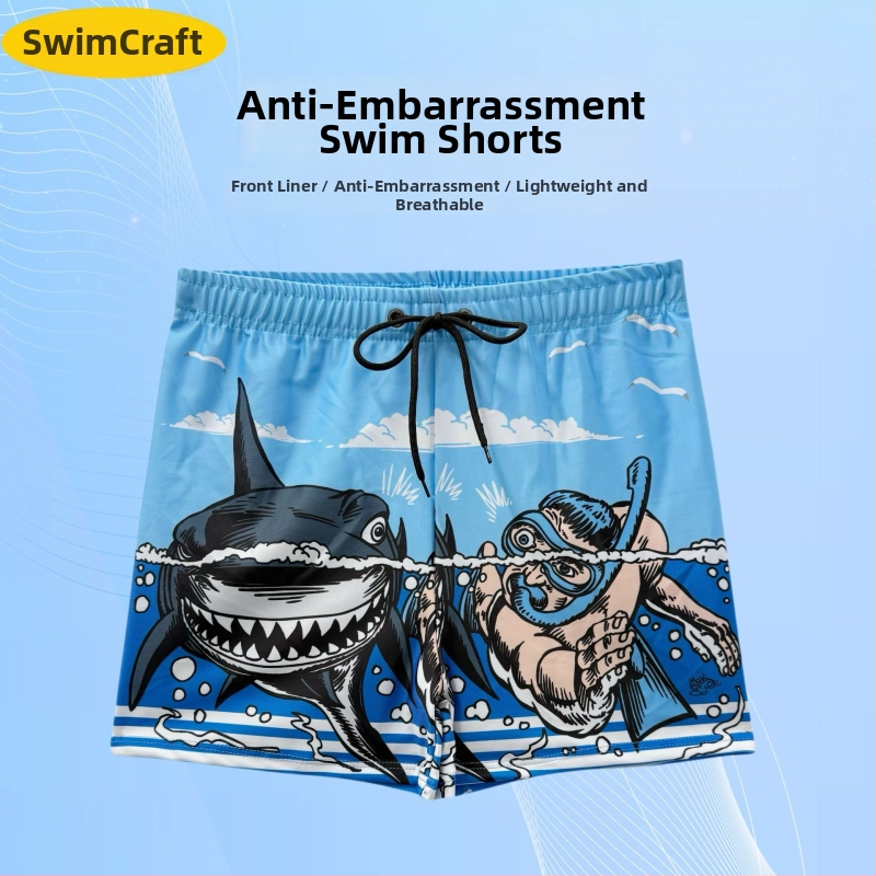 Muške kupaće hlače – Poliester-Spandex 88%, 220 g, podstava poliester, uzorak otiska, stil: bokserice/briefsi