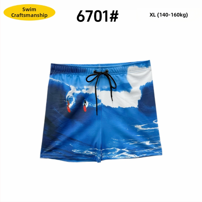 Muške kupaće hlače – Poliester-Spandex 88%, 220 g, podstava poliester, uzorak otiska, stil: bokserice/briefsi