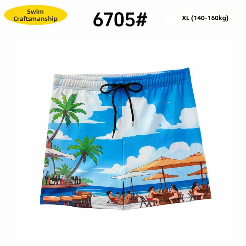 Muške kupaće hlače – Poliester-Spandex 88%, 220 g, podstava poliester, uzorak otiska, stil: bokserice/briefsi