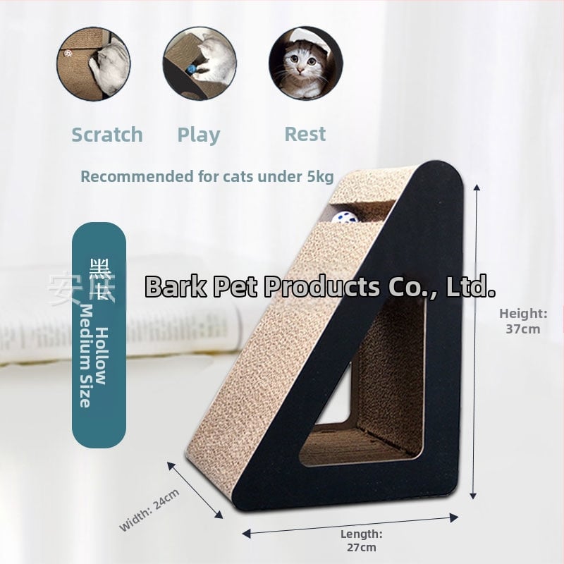 Σανίδα γρατσουνίσματος γάτας - κάθετη, ανθεκτική στη φθορά, χωρίς ψίχουλα, από κυματοειδές χαρτί, μάρκα Anqing buck pets, 2 τεμάχια, απλό στυλ