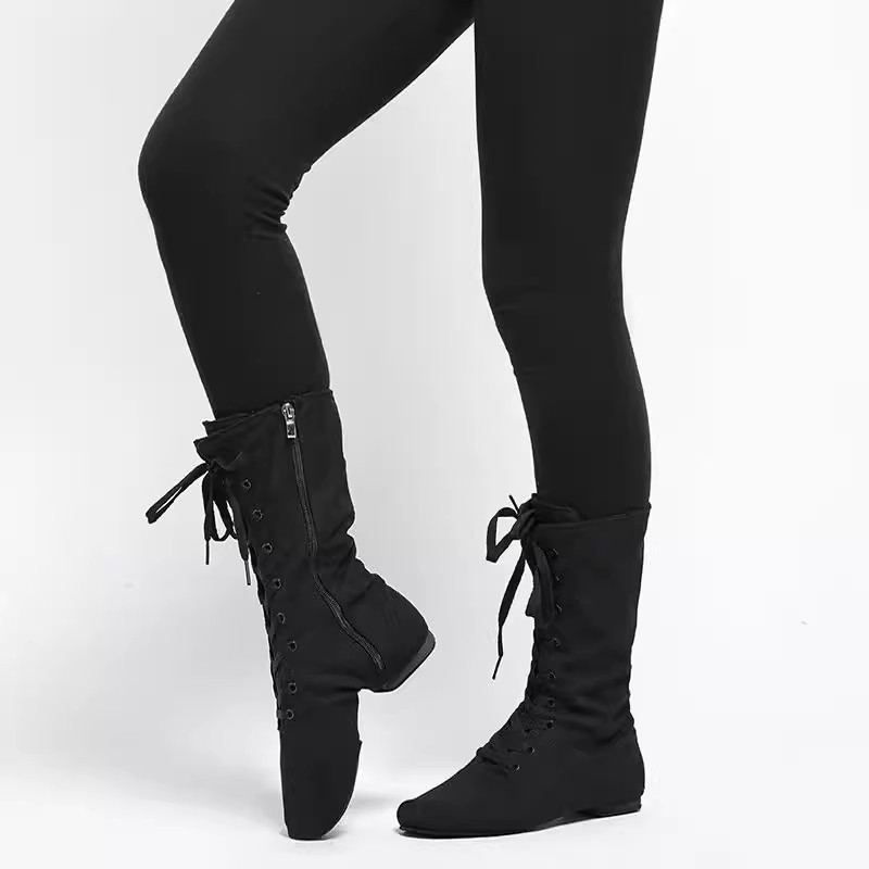 Plesne cipele za etnički mongolski ples - platnene gornja strana, složena potplat, prozračné, unisex, odrasli
