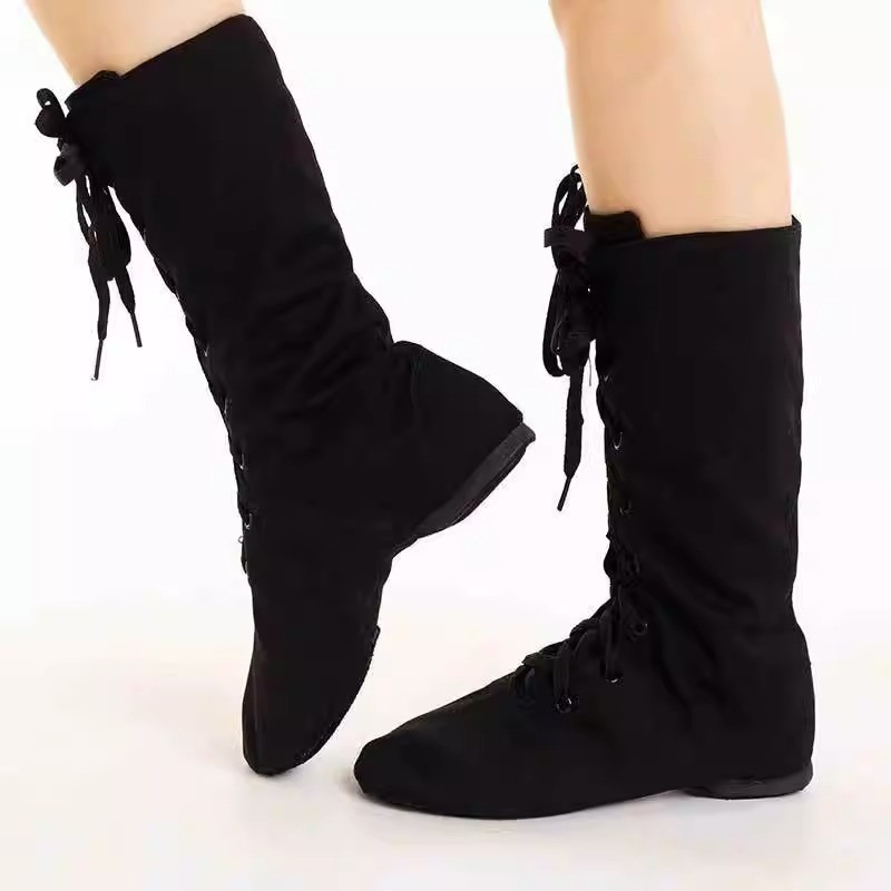 Plesne cipele za etnički mongolski ples - platnene gornja strana, složena potplat, prozračné, unisex, odrasli
