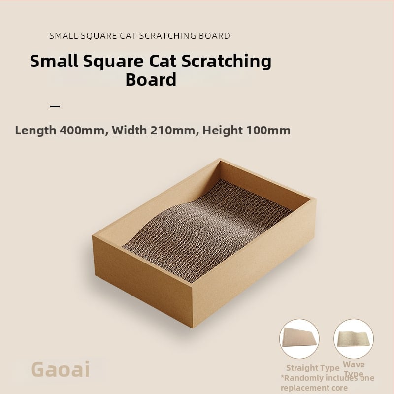 Πλάκα γρατσουνίσματος γάτας σε σχήμα L με ενσωματωμένο καταφύγιο, κάθετη και ανθεκτική στη φθορά