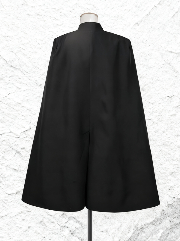 Blazer s Cape stilom i V-izrezom, uska linija, poliester, jesen 2025