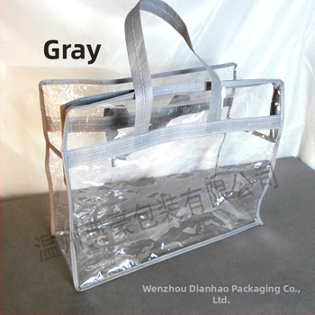 Dianhao štvorcenný priehľadný vreciek so zipsom na skladovanie, vhodný pre darčekové balenie, PVC materiál, vodotesné a proti plesniam