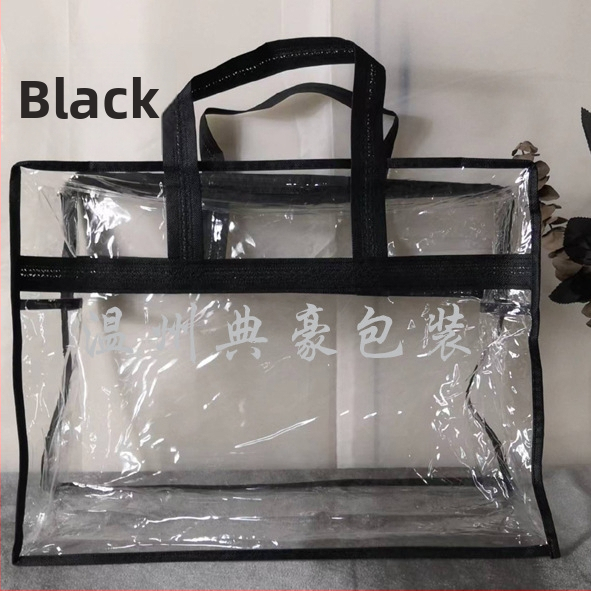 Dianhao štvorcenný priehľadný vreciek so zipsom na skladovanie, vhodný pre darčekové balenie, PVC materiál, vodotesné a proti plesniam