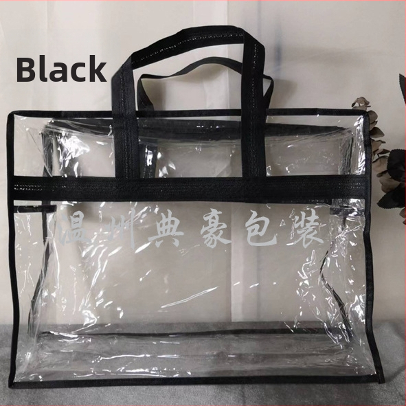 Dianhao štvorcenný priehľadný vreciek so zipsom na skladovanie, vhodný pre darčekové balenie, PVC materiál, vodotesné a proti plesniam