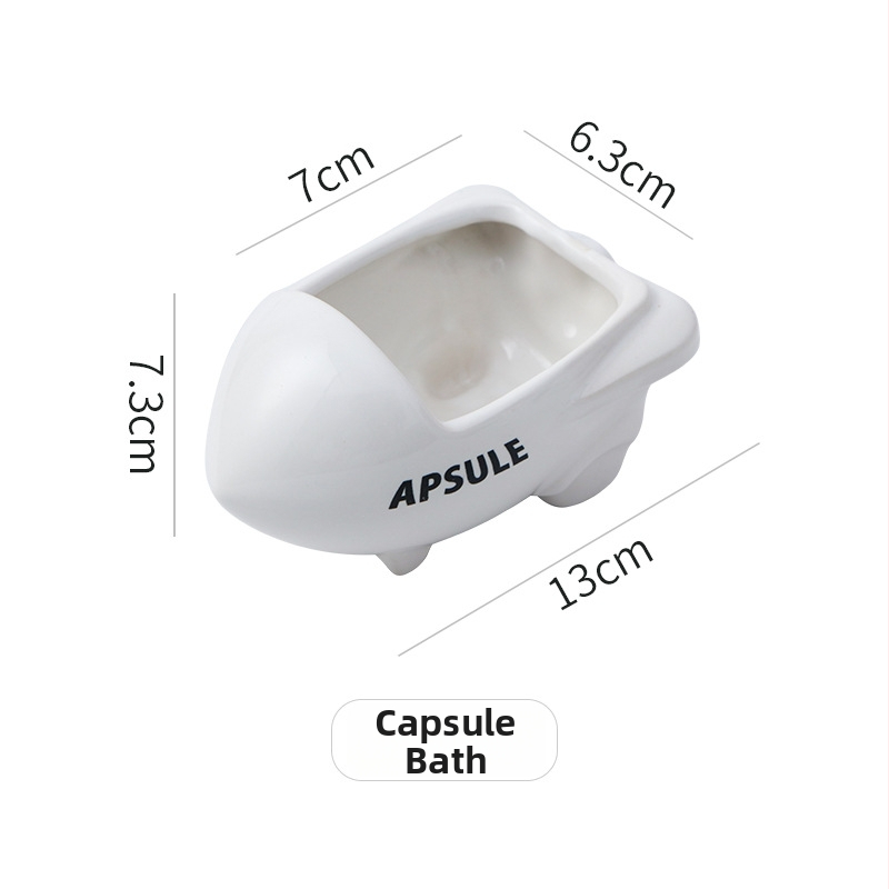 Set ceramic pentru hamster – seria spaceman cu bol pentru mâncare, dozator de apă, cadă și cuib adăpost